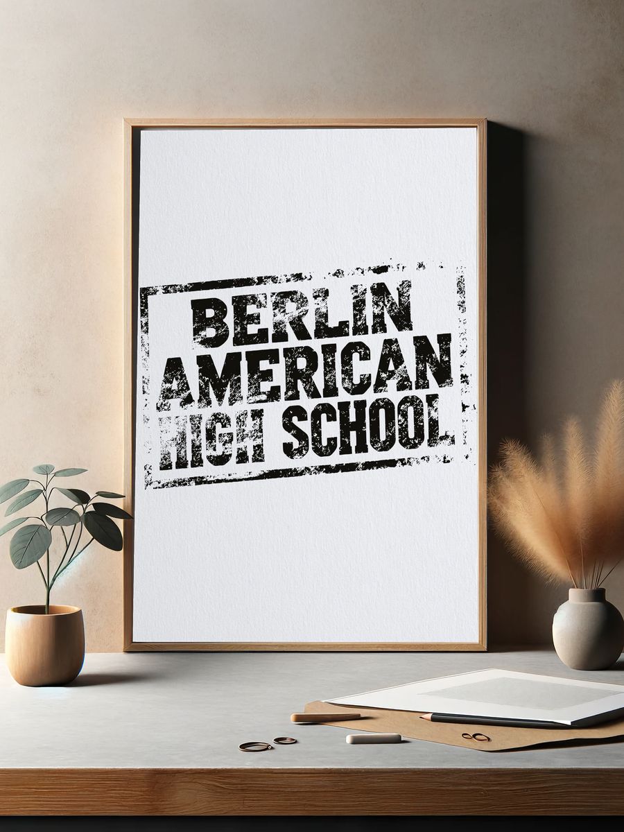 Berlin American High School Typography Poster. — room view 2