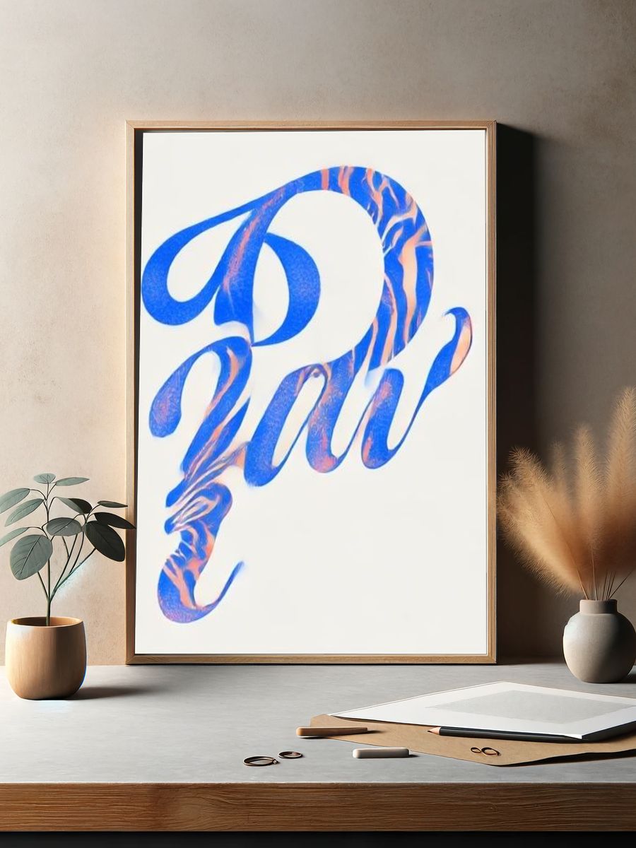 Dah Script Typography Poster. — room view 2
