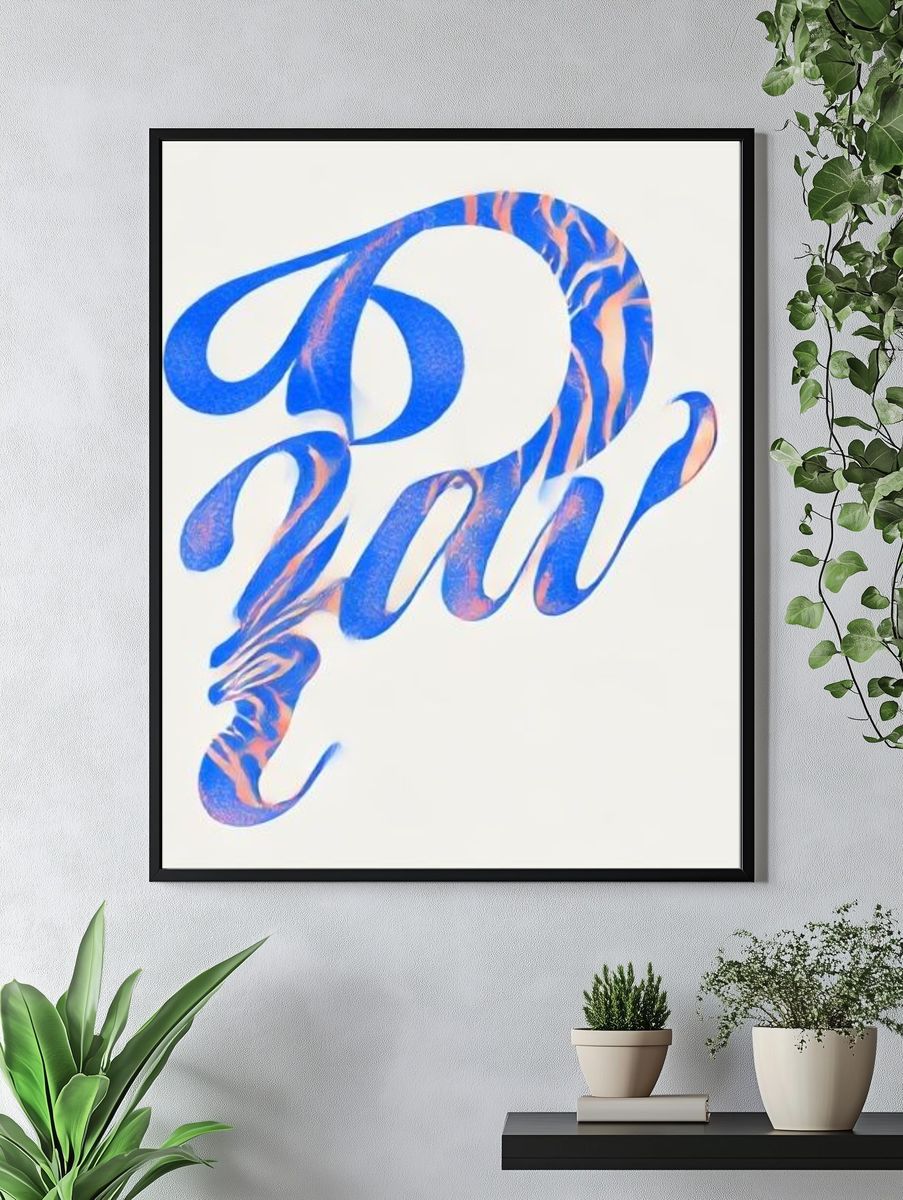 Dah Script Typography Poster. — room view 4