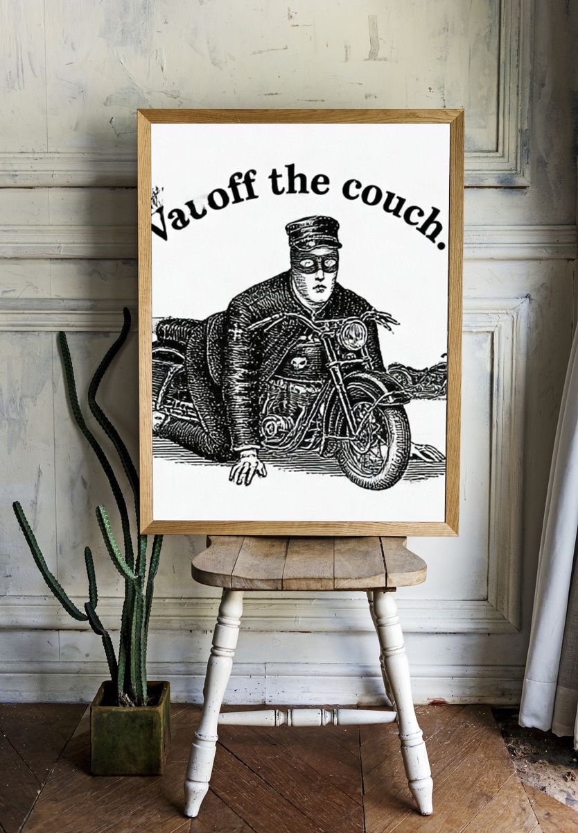 Vauoff the Couch Typography Print. — room view 1
