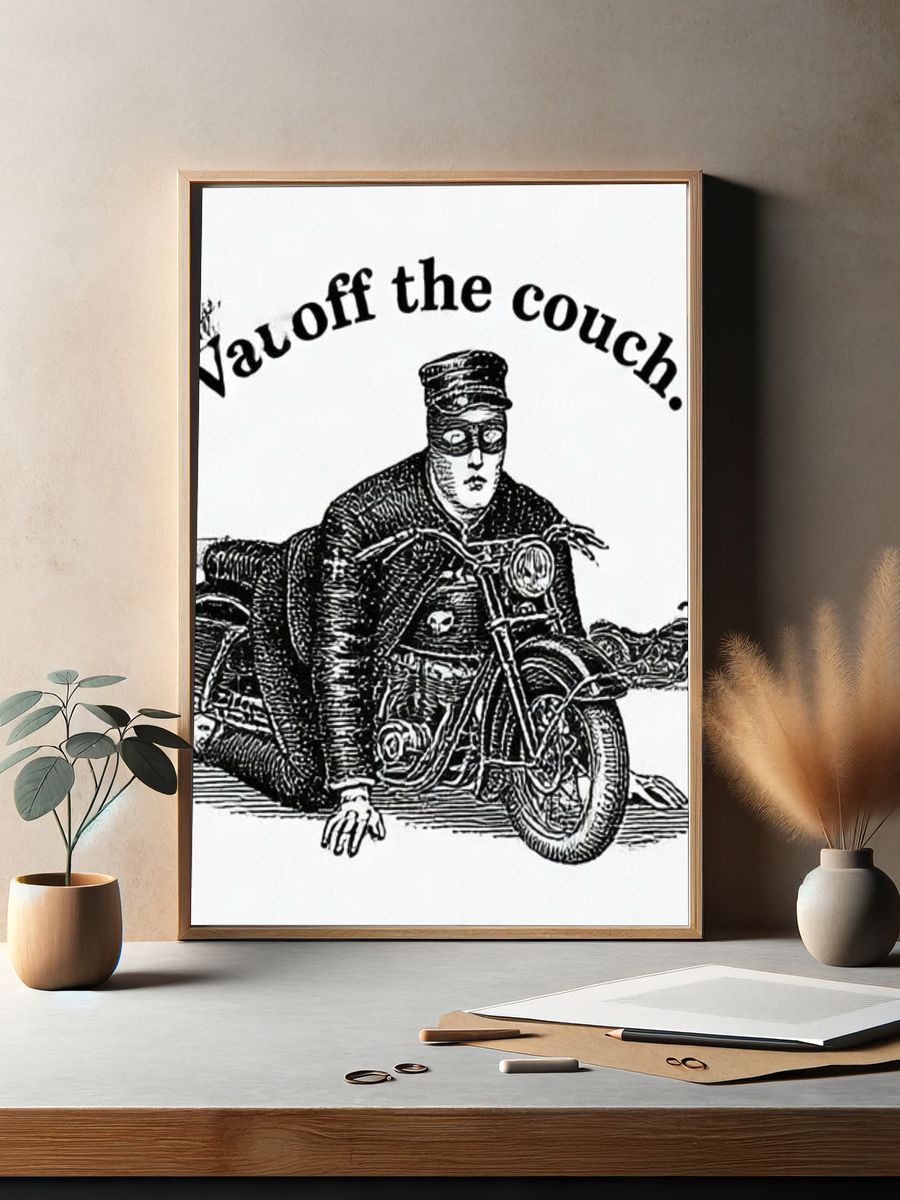 Vauoff the Couch Typography Print. — room view 2