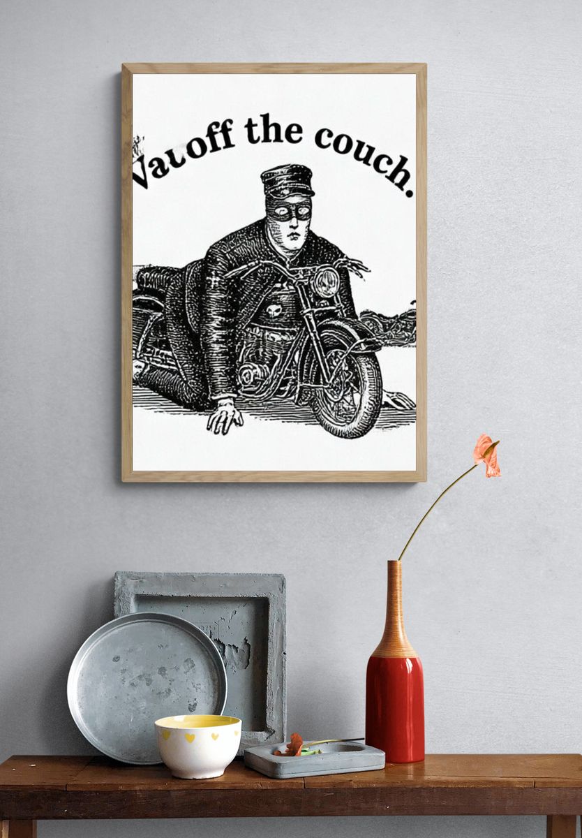 Vauoff the Couch Typography Print. — room view 3