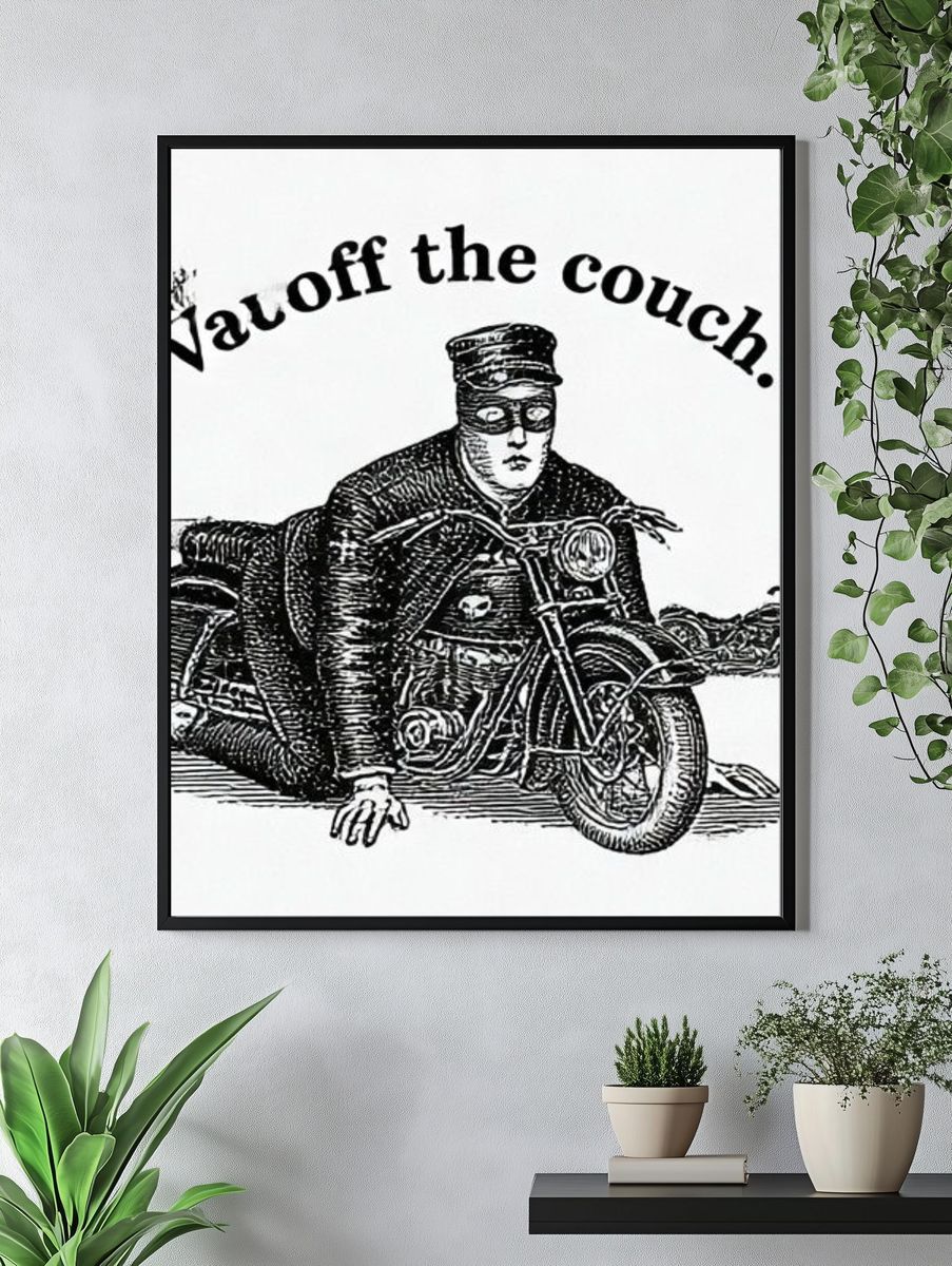 Vauoff the Couch Typography Print. — room view 4