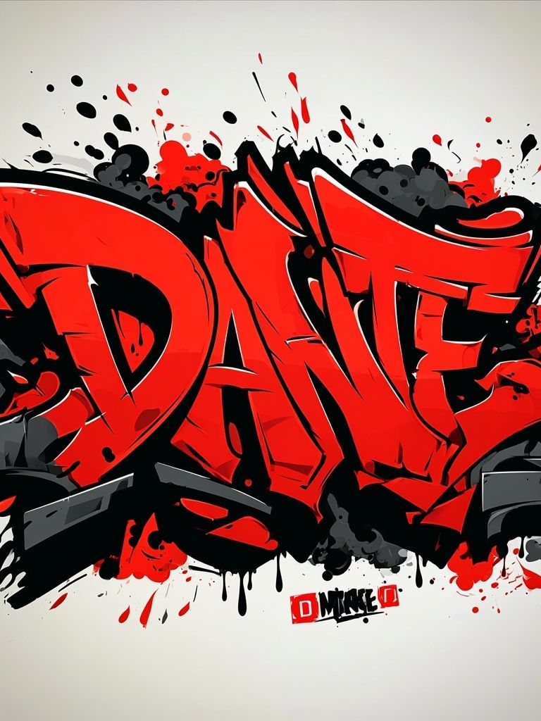 DANE Graffiti Poster. poster — typography art