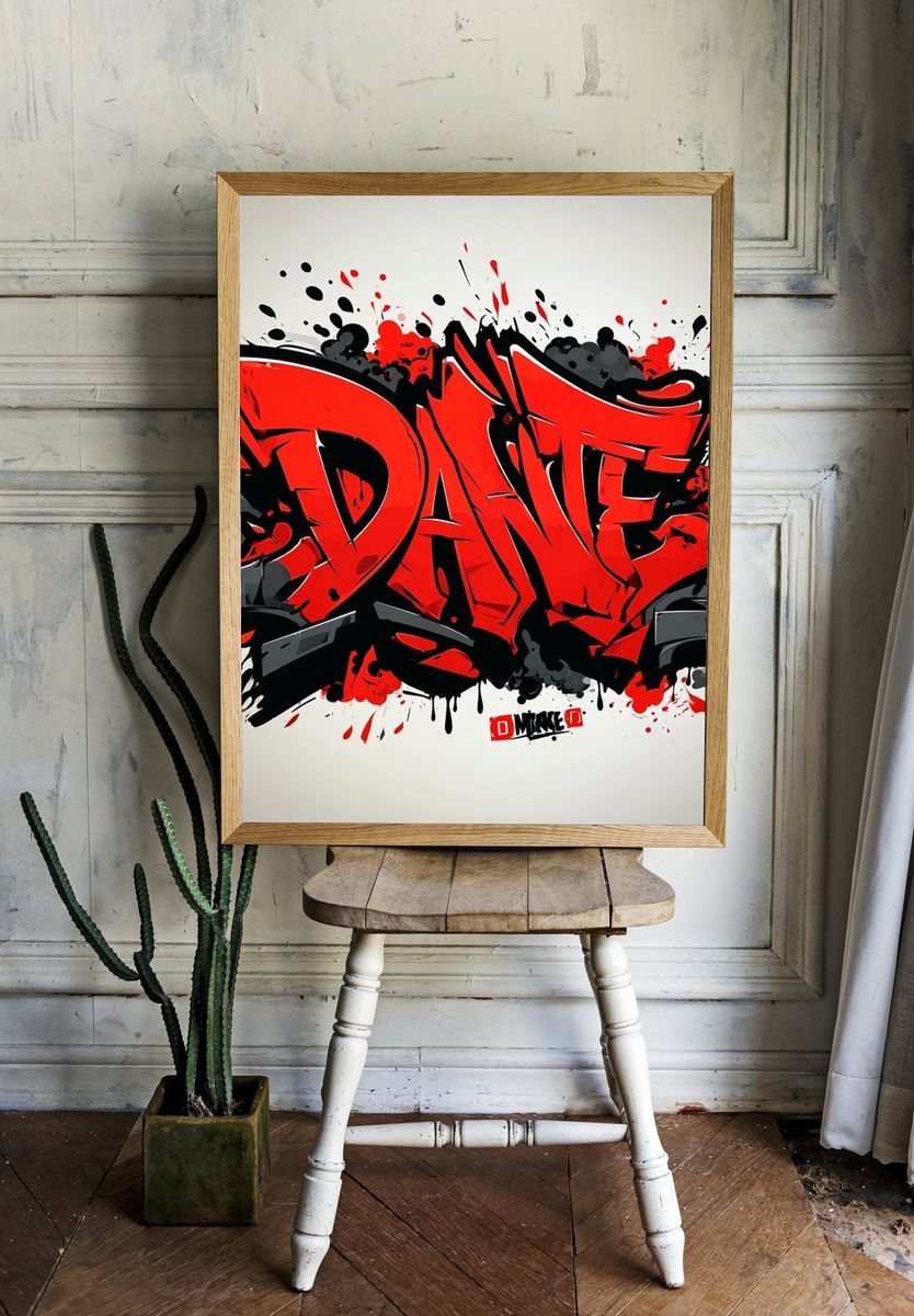 DANE Graffiti Poster. — room view 1