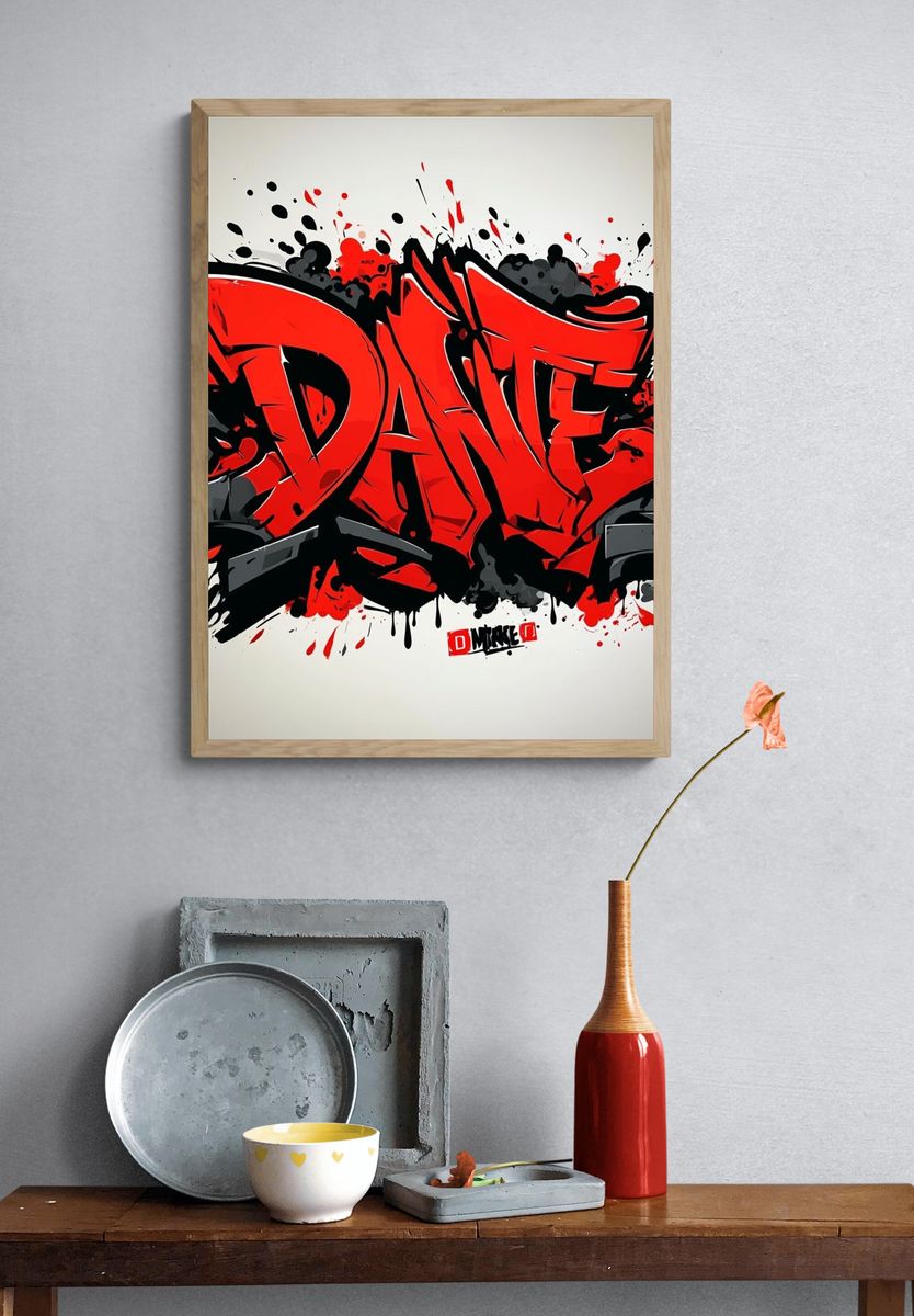 DANE Graffiti Poster. — room view 3
