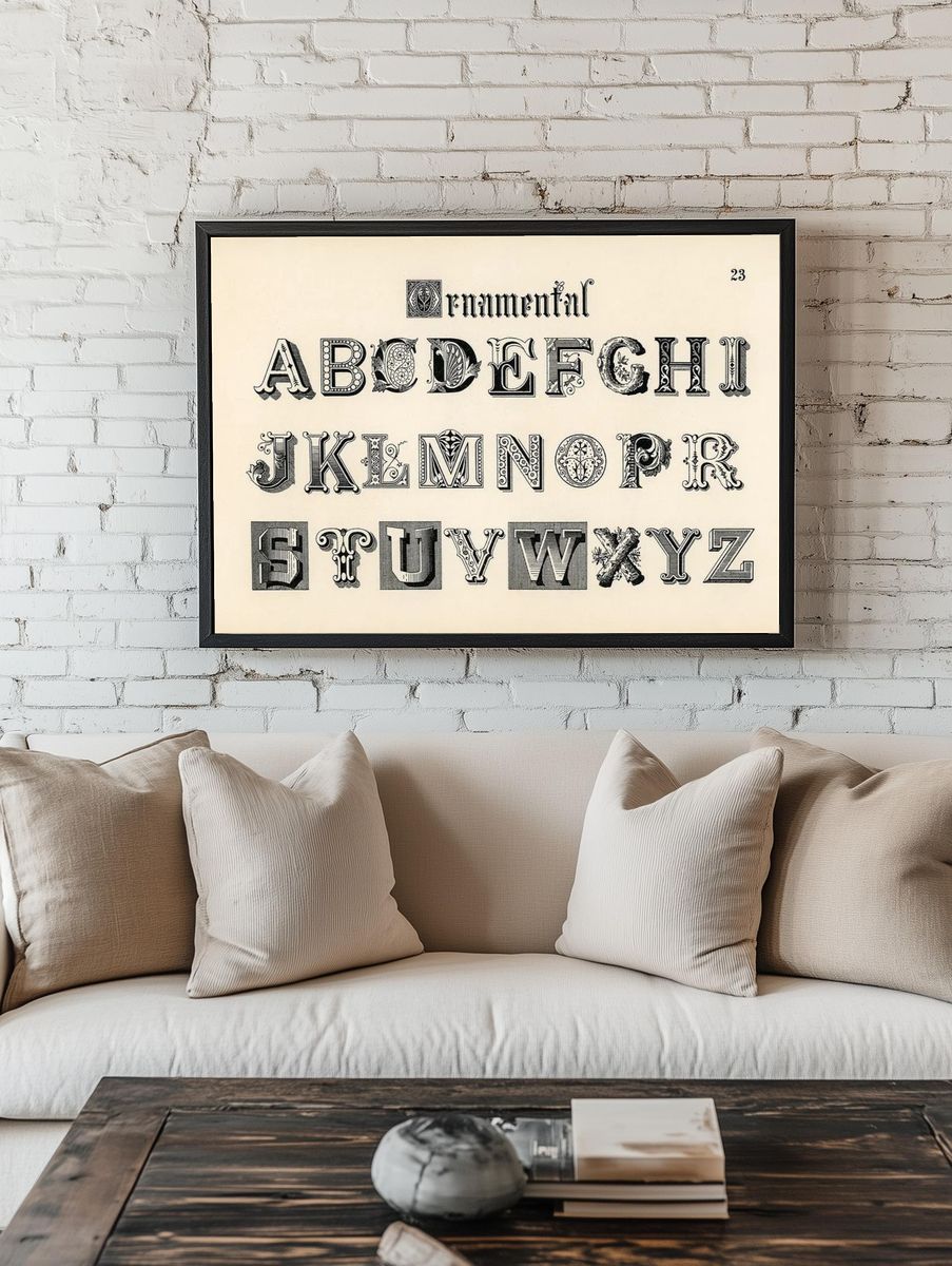 Ornamental fonts Draughtsman's Alphabets Hermann. — room view 1