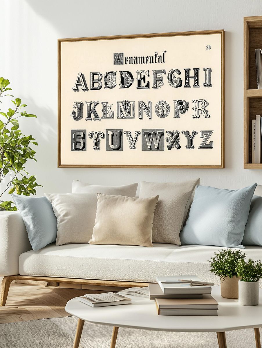 Ornamental fonts Draughtsman's Alphabets Hermann. — room view 2