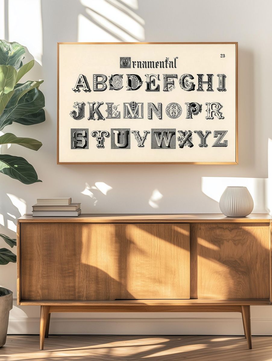 Ornamental fonts Draughtsman's Alphabets Hermann. — room view 3