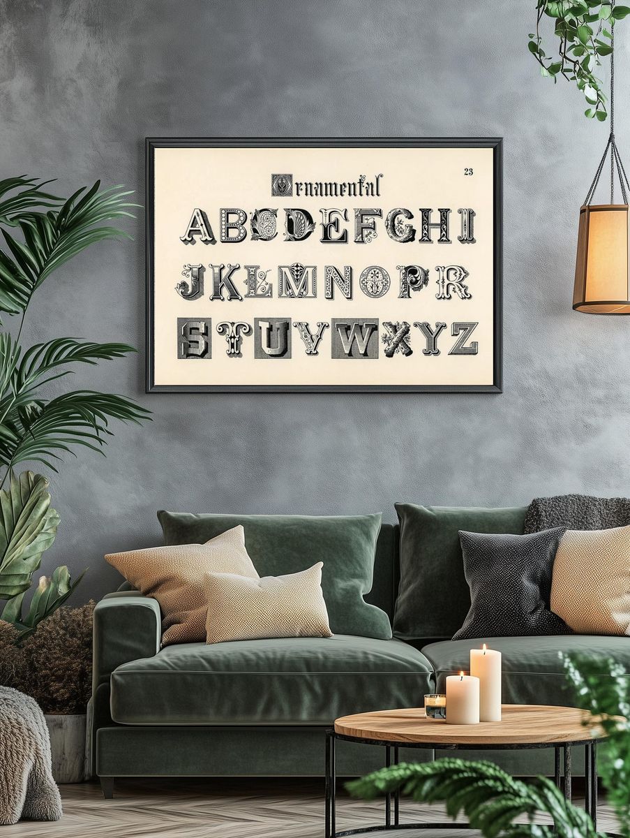 Ornamental fonts Draughtsman's Alphabets Hermann. — room view 4
