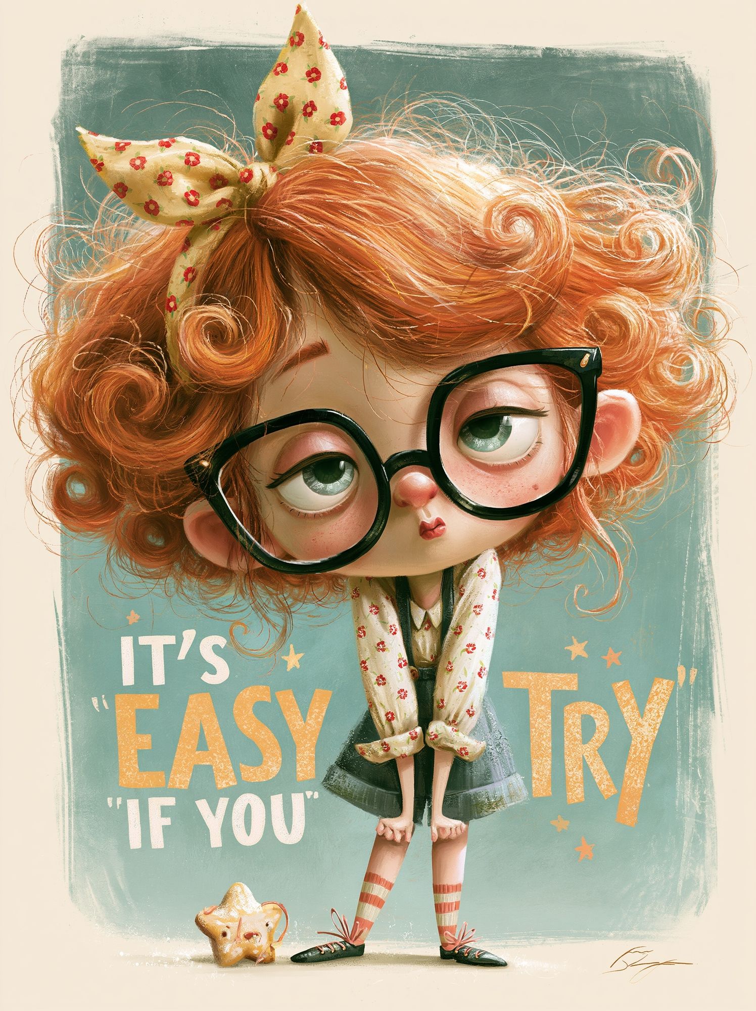 It's Easy If You Try Typography Print. poster — typography art