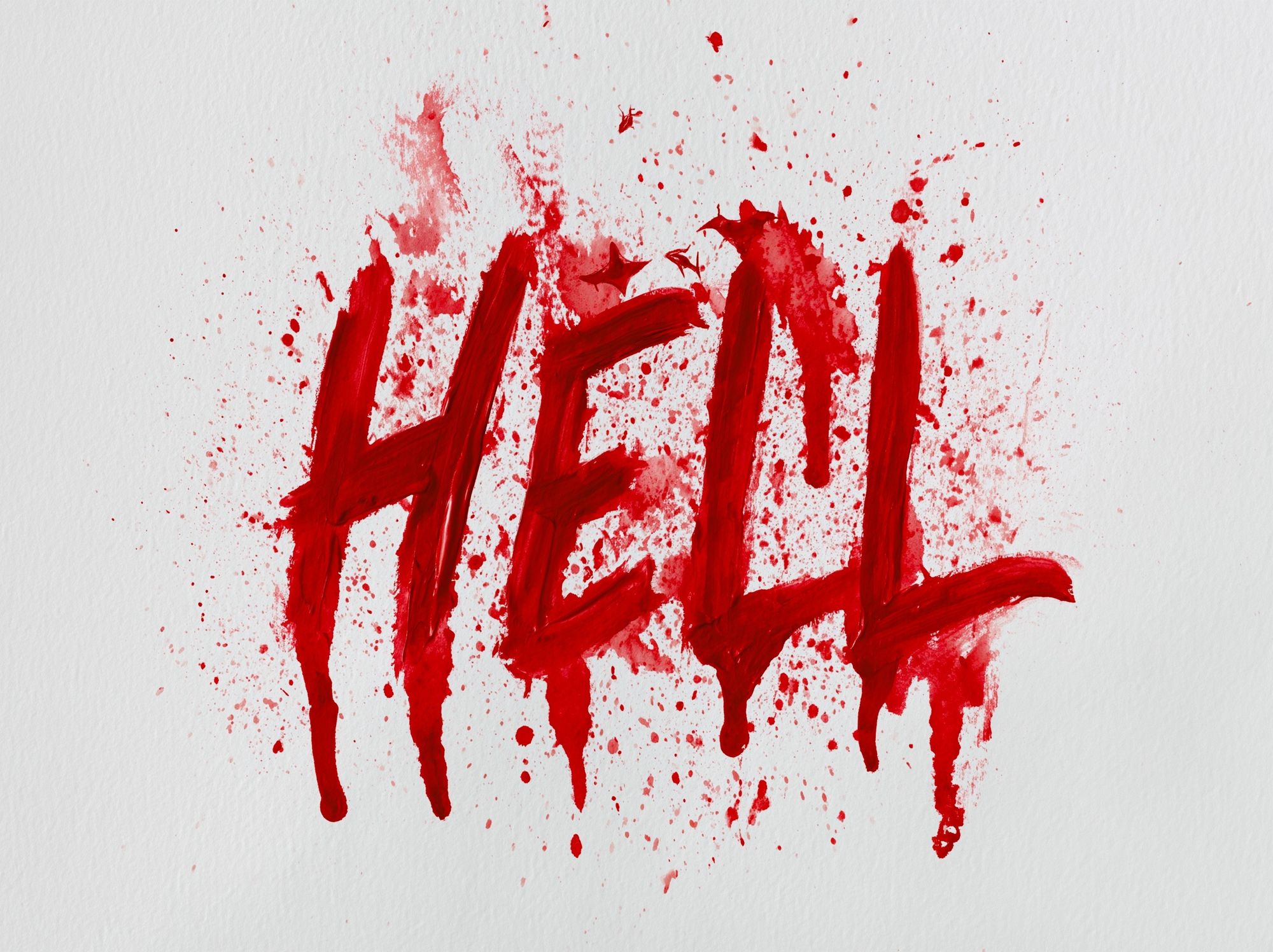 Red Hell Typography Print. poster — typography art