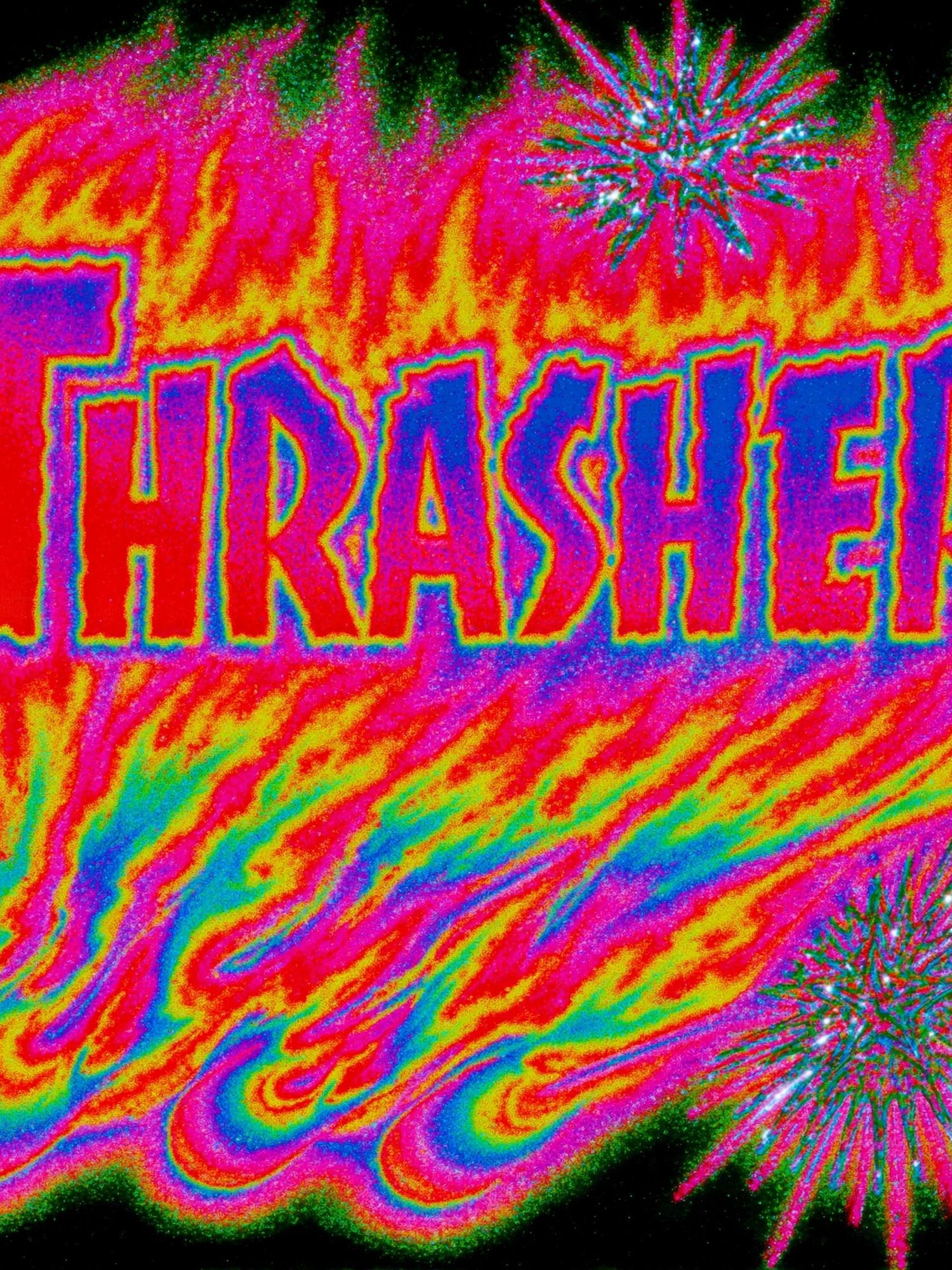 Thrasher Neon Typography Poster. poster — typography art