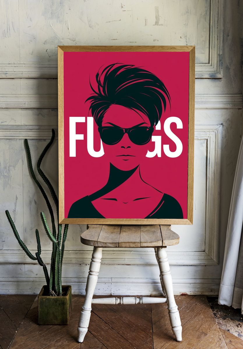 Fierce Woman Typography Poster. room preview