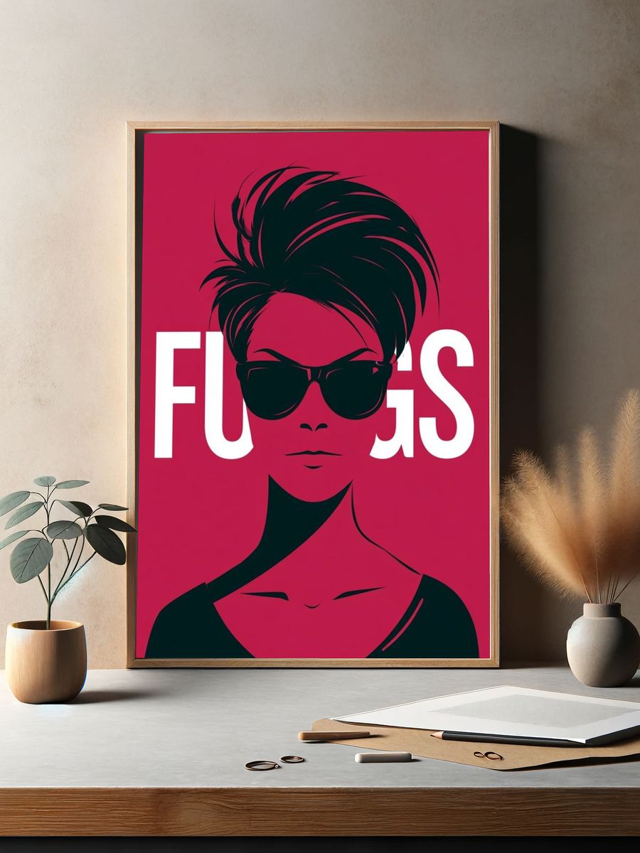 Fierce Woman Typography Poster. — room view 2