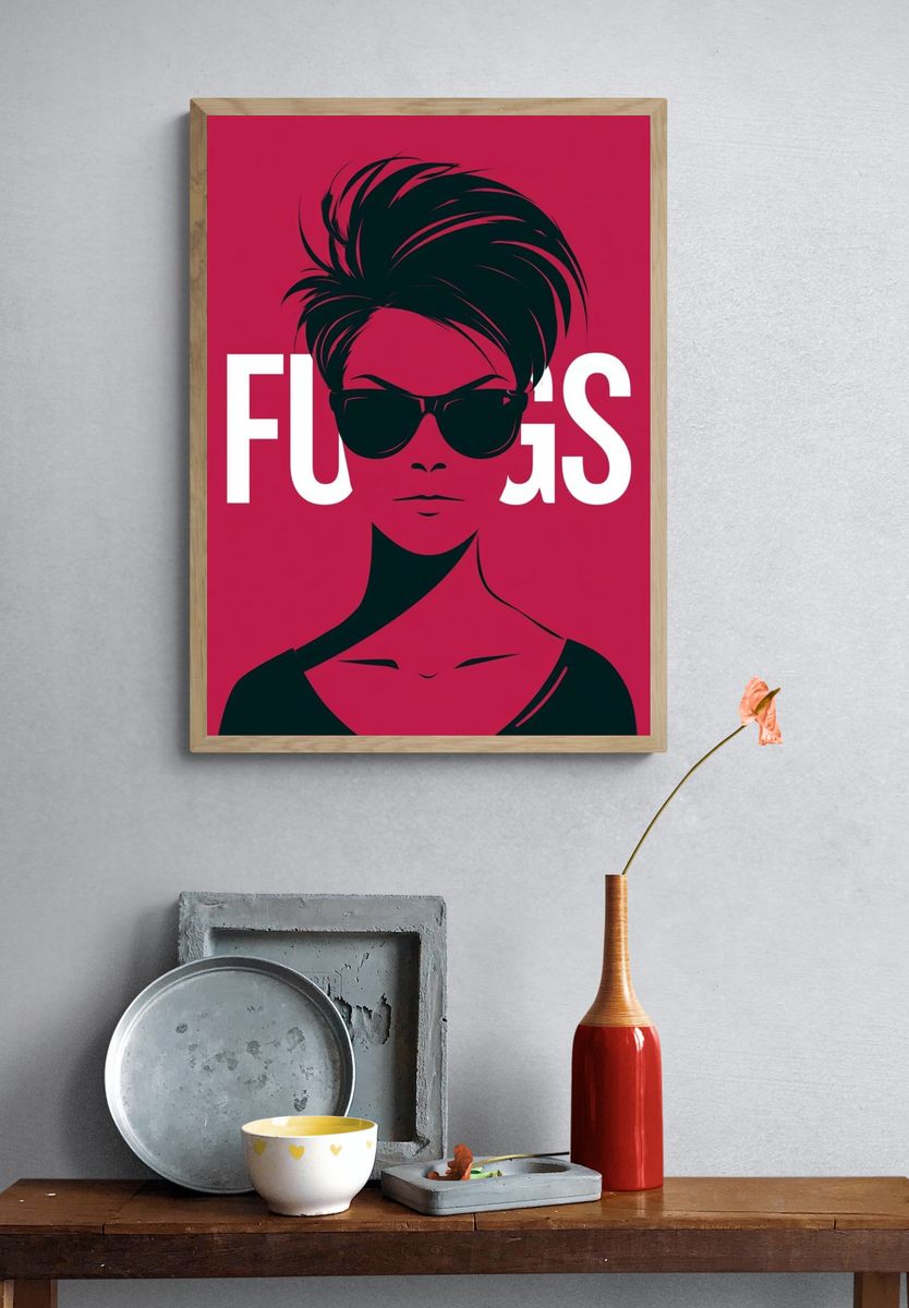 Fierce Woman Typography Poster. — room view 3