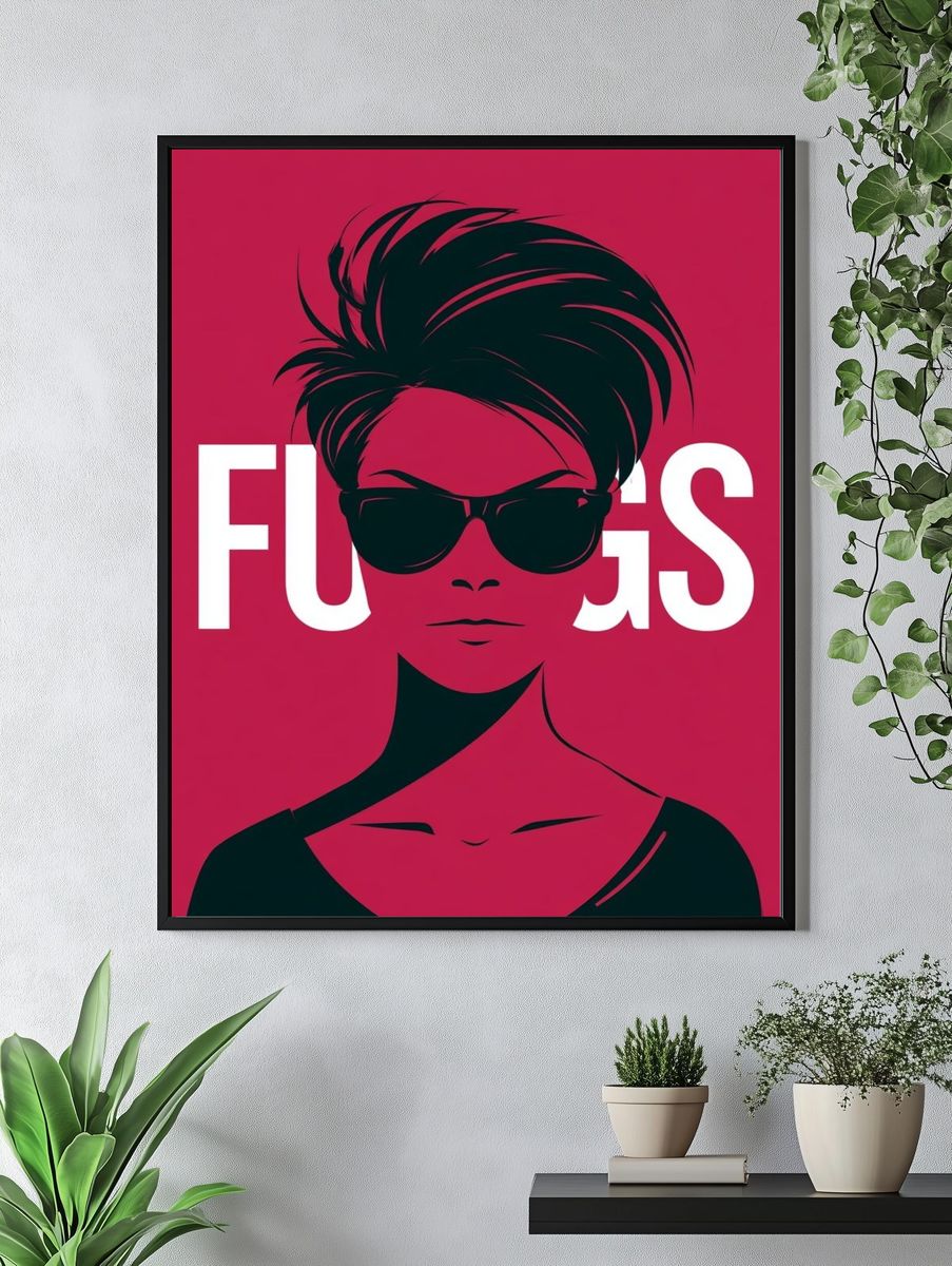 Fierce Woman Typography Poster. — room view 4