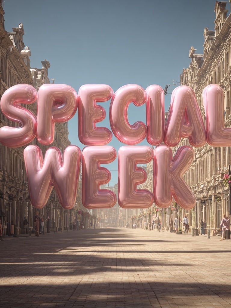 Special Week Cityscape Typography Poster. poster detail