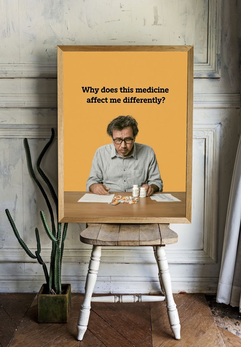 Medicine Side Effects Typography Poster. — room view 1