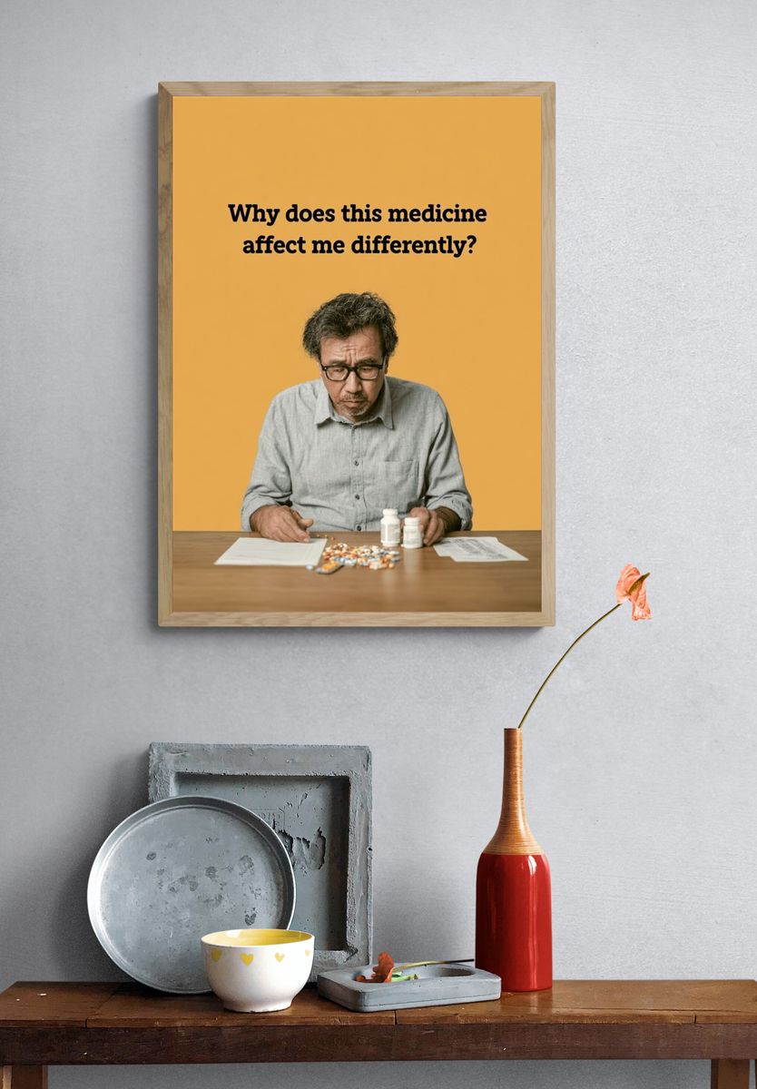 Medicine Side Effects Typography Poster. — room view 3
