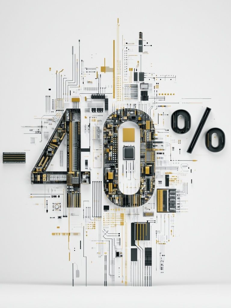 40% Circuit Typography Poster. poster — typography art