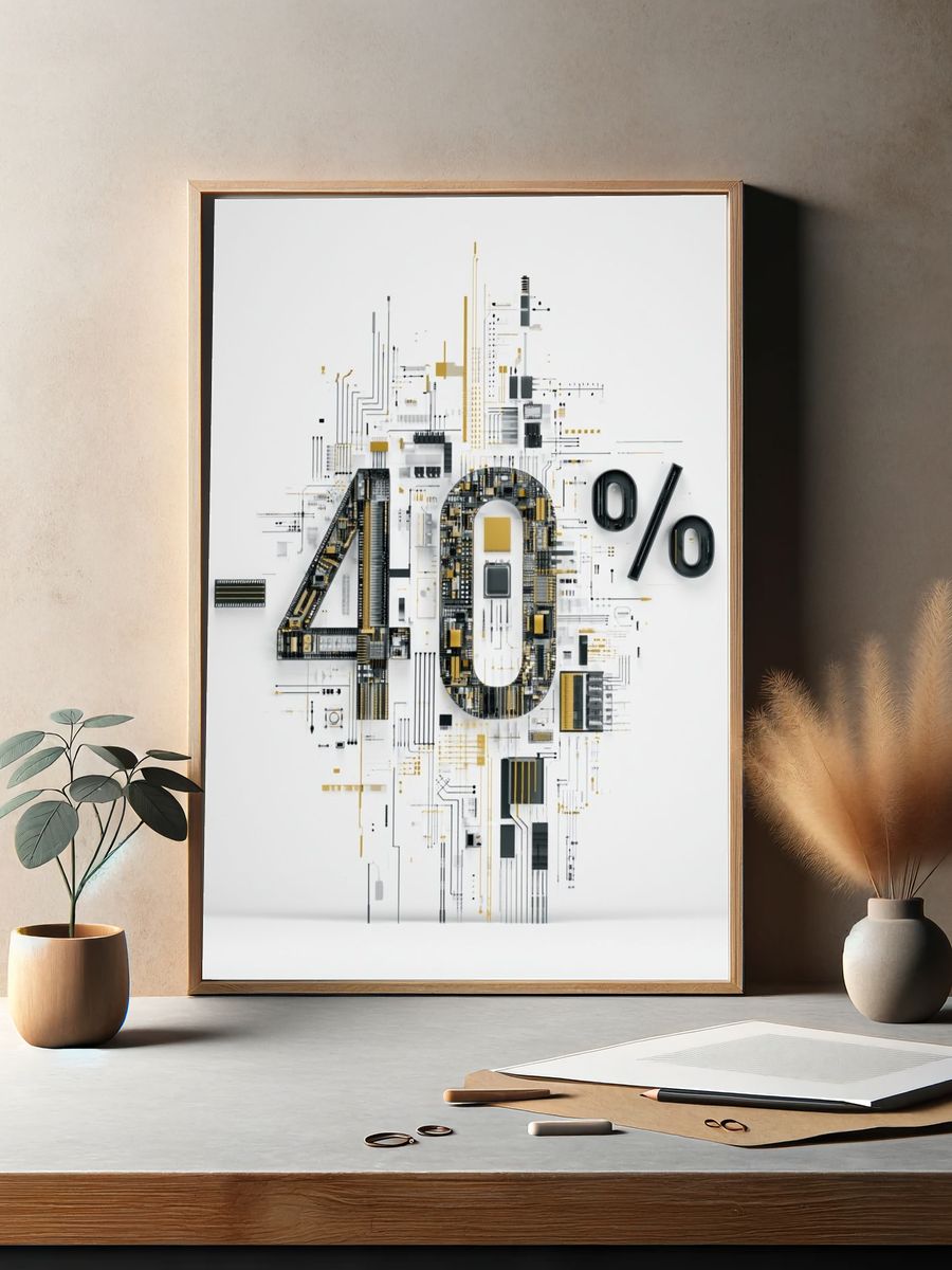 40% Circuit Typography Poster. — room view 2