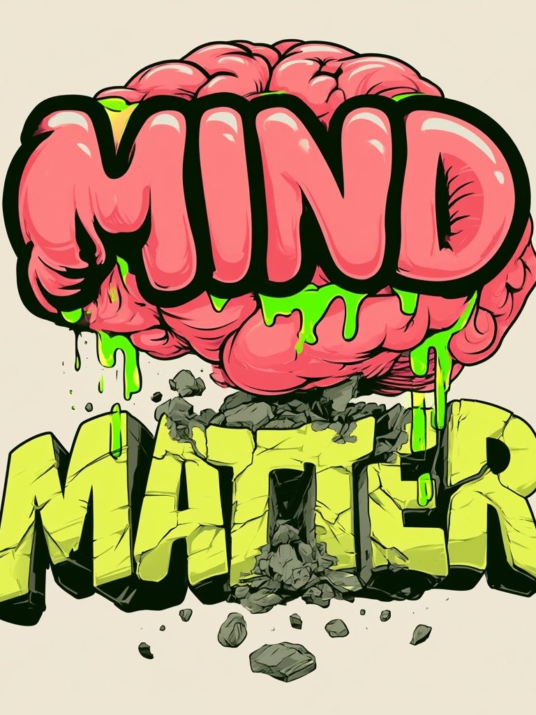 Mind Matter Typography Poster. poster — typography art