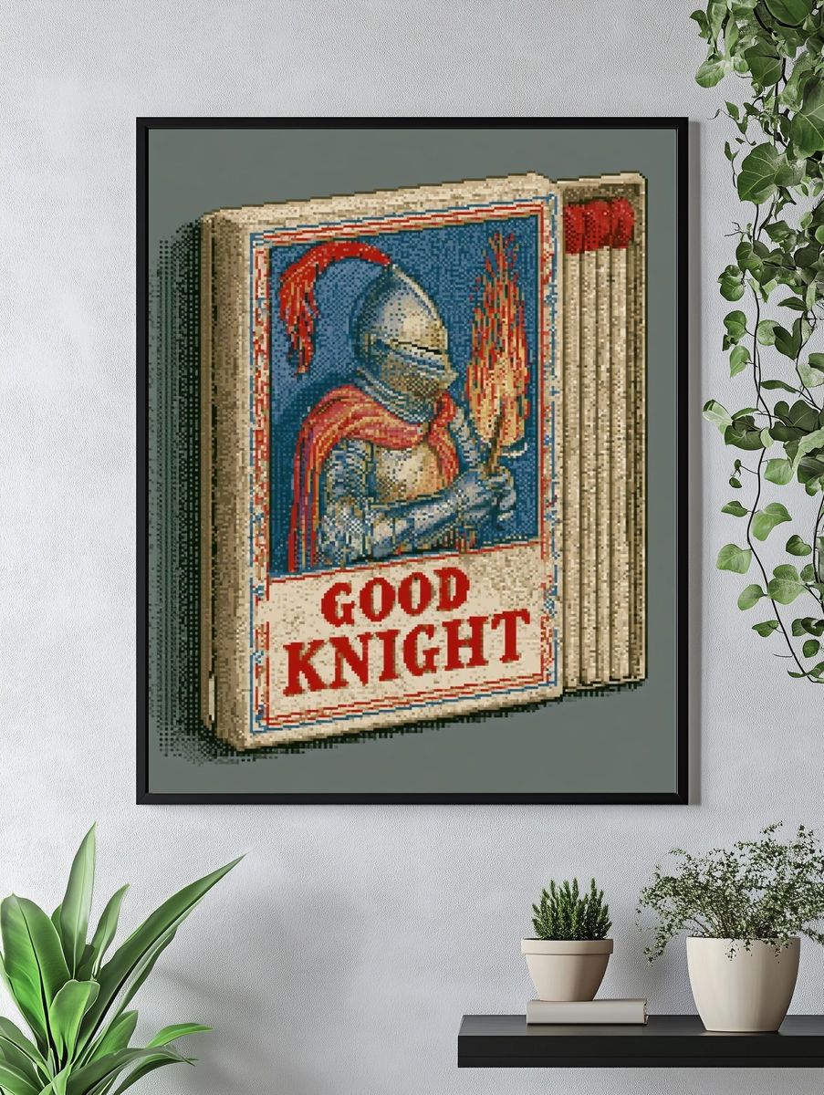 Good Knight Typography Poster. — room view 4