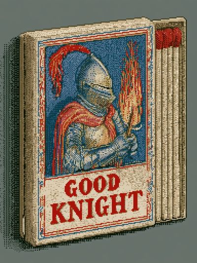 Good Knight Typography Poster. poster