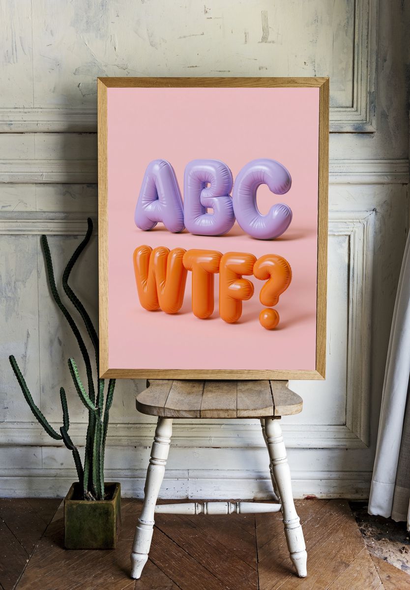 ABC WTF Typography Poster. — room view 1
