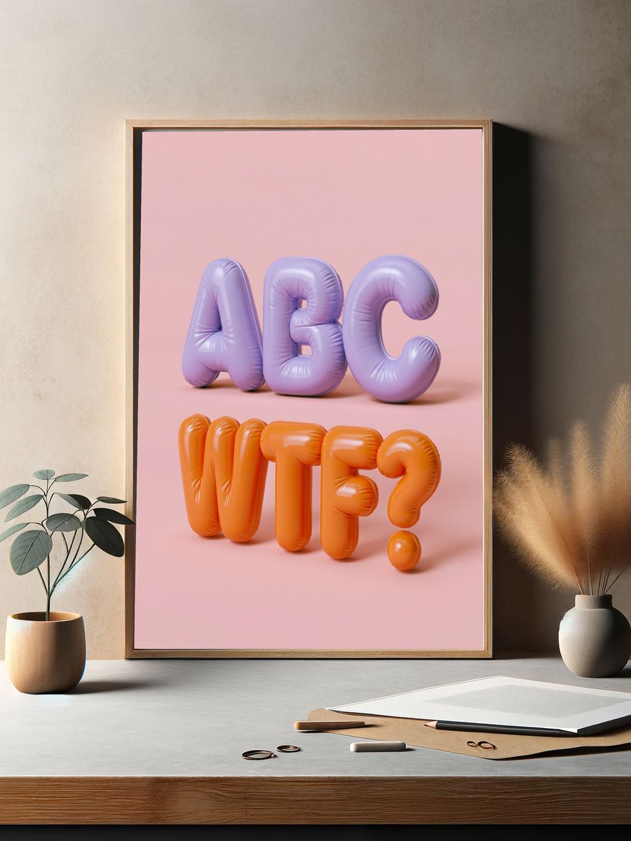 ABC WTF Typography Poster. — room view 2
