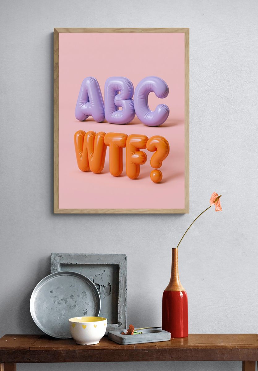 ABC WTF Typography Poster. — room view 3