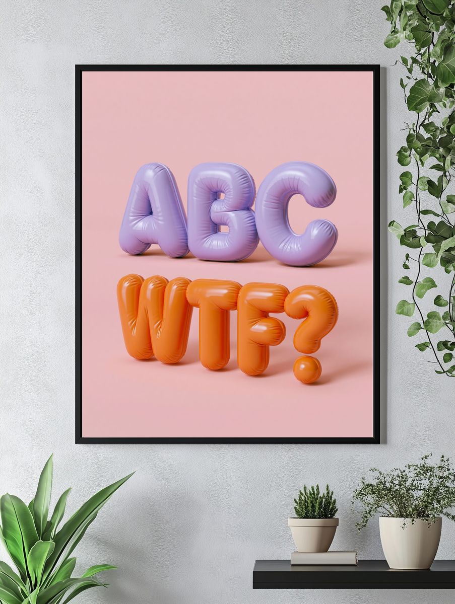 ABC WTF Typography Poster. — room view 4