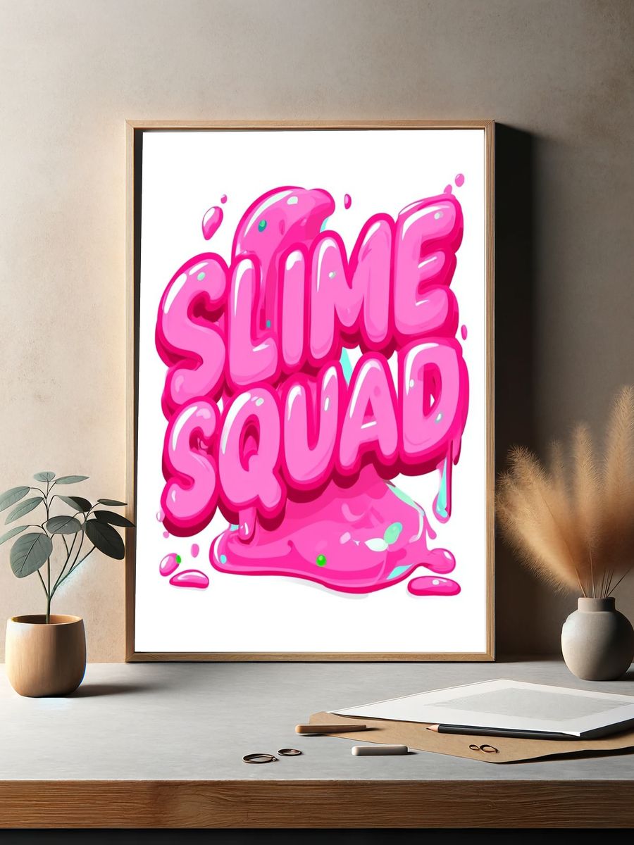 Slime Squad Typography Poster. — room view 2