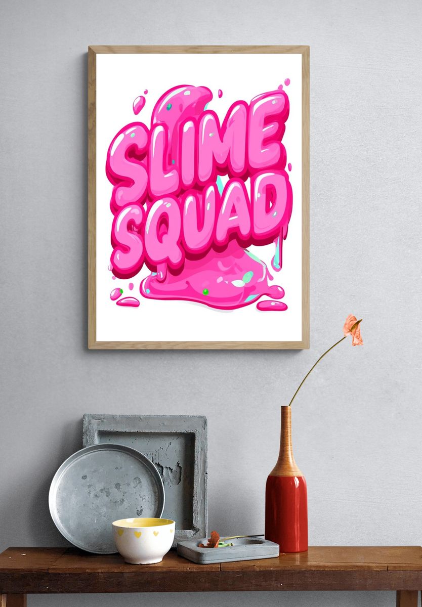 Slime Squad Typography Poster. — room view 3