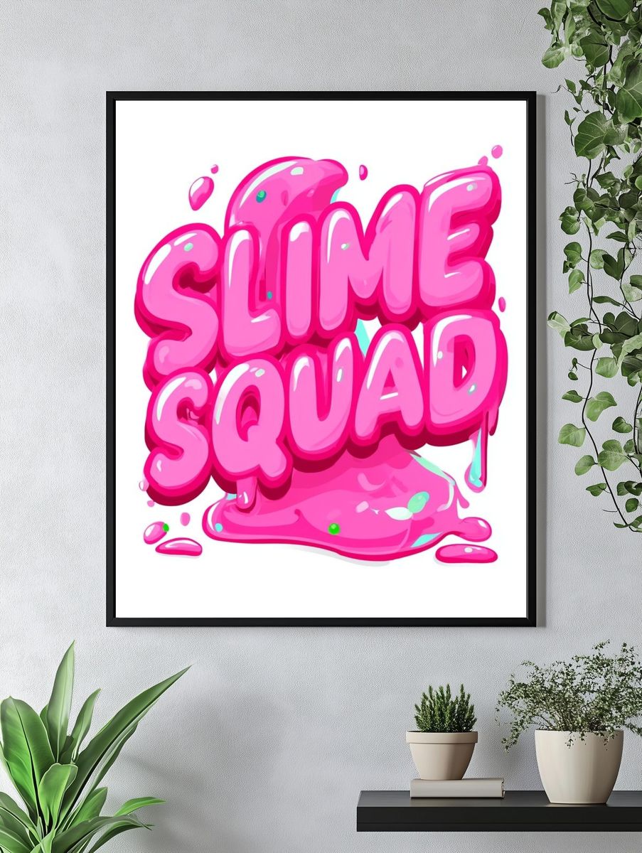 Slime Squad Typography Poster. — room view 4