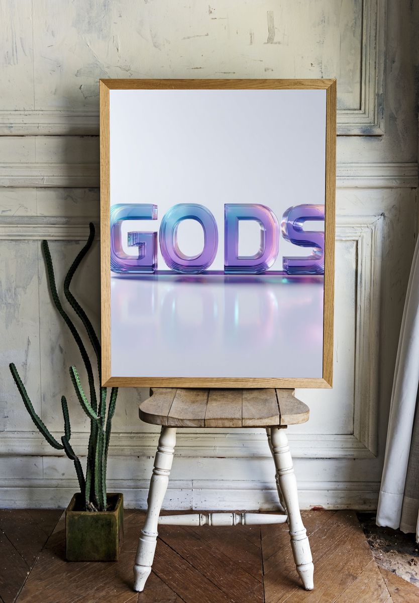 GODS Typography Poster. — room view 1
