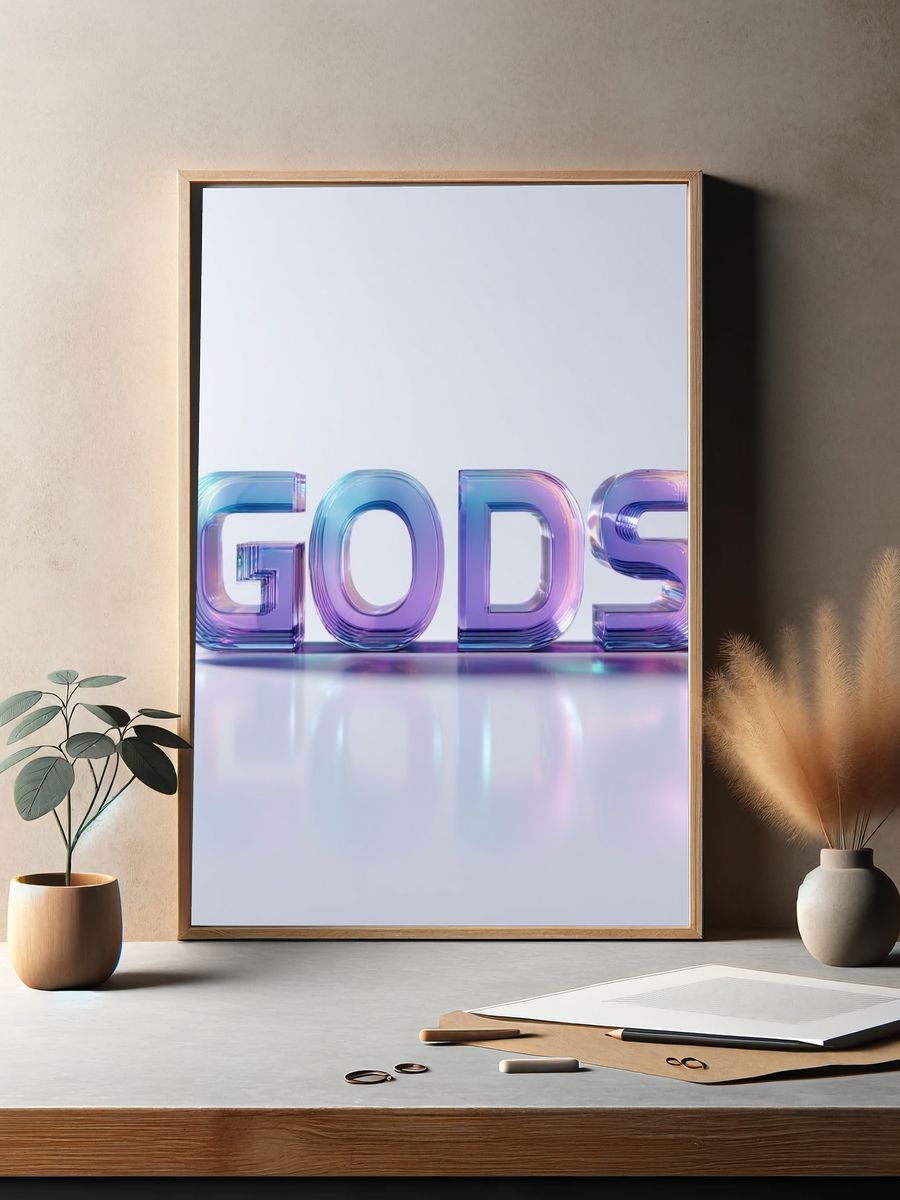 GODS Typography Poster. — room view 2