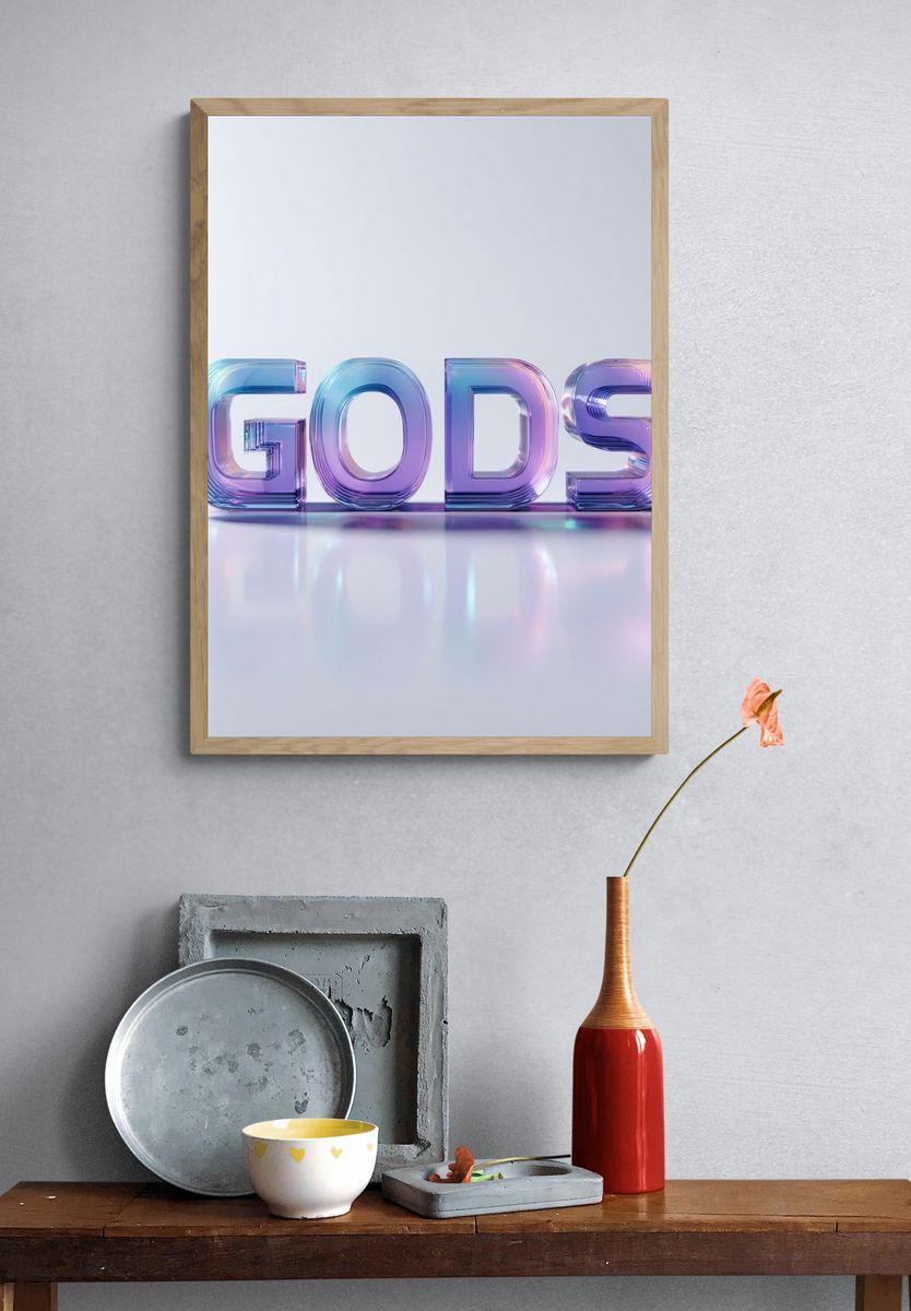 GODS Typography Poster. — room view 3