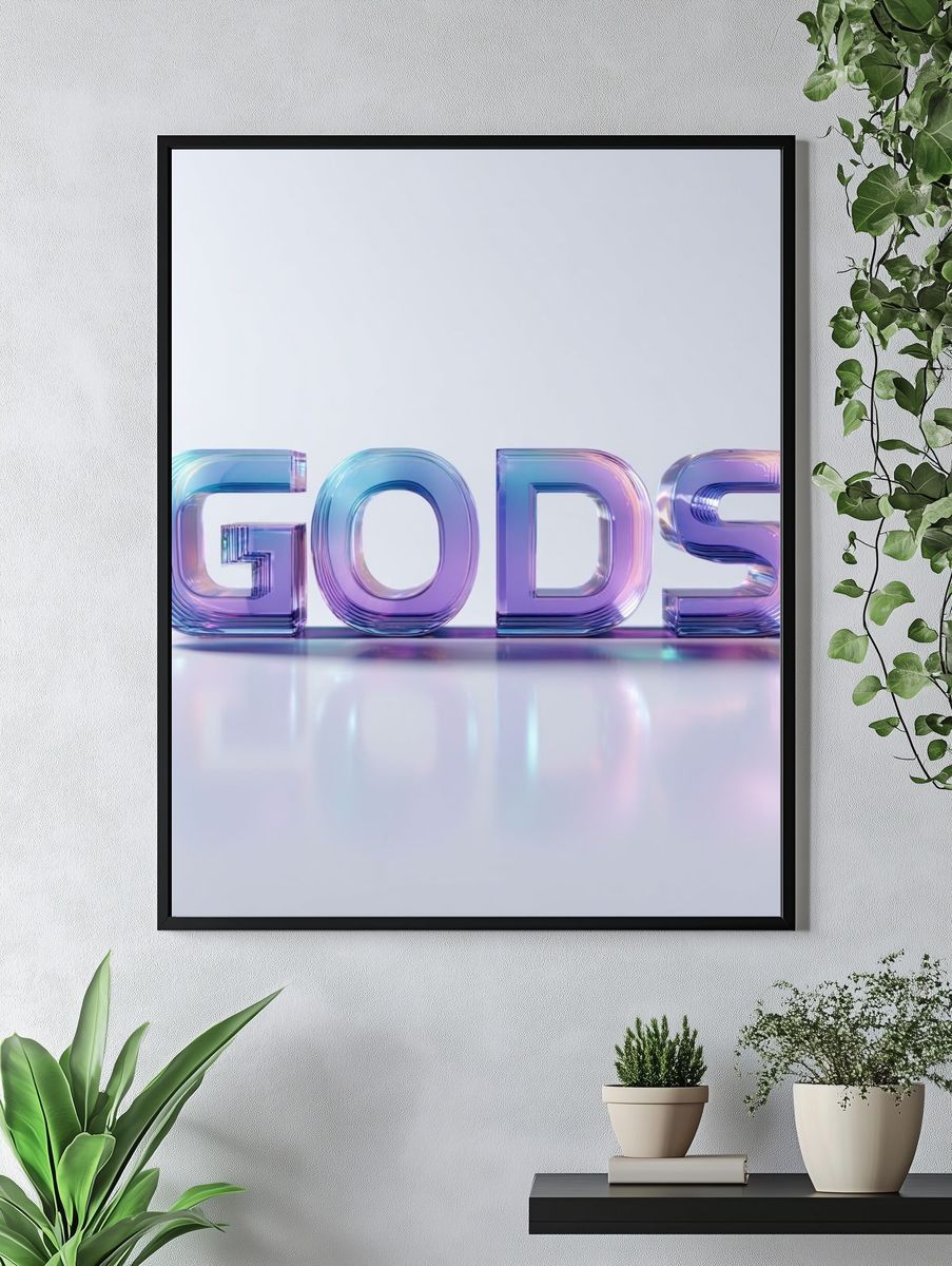 GODS Typography Poster. — room view 4