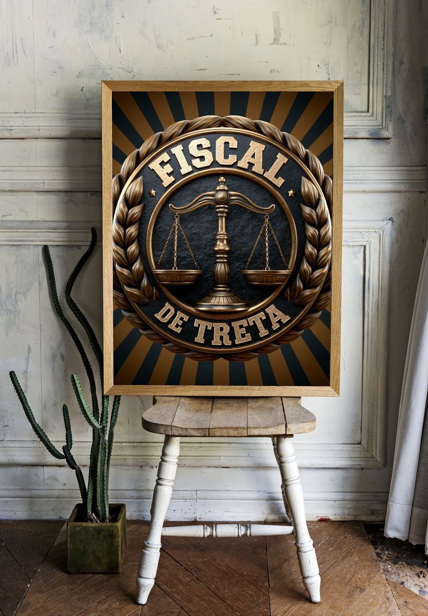 Fiscal Decreta Typography Poster. — room view 1