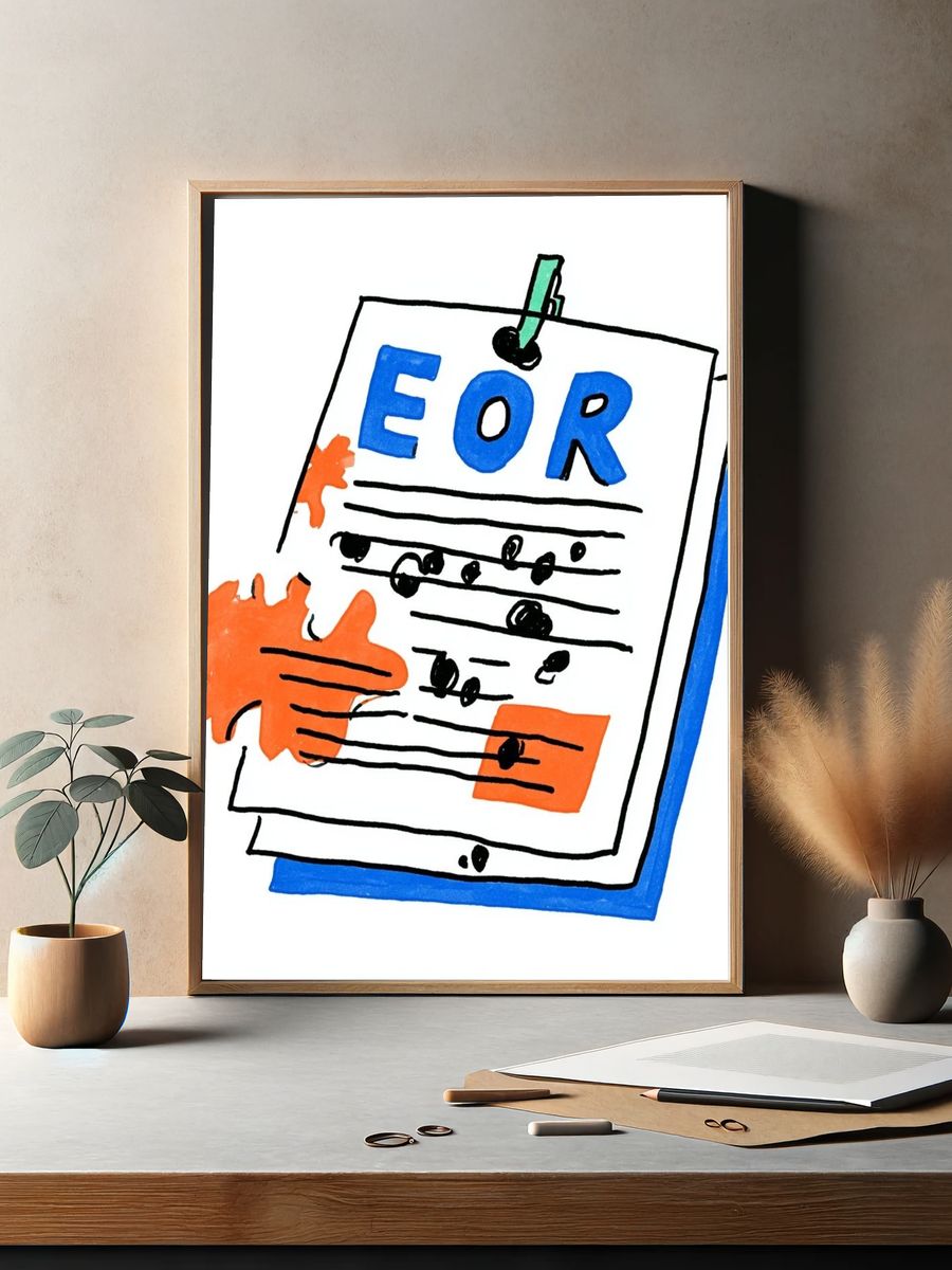 EOR Abstract Typography Poster. — room view 2