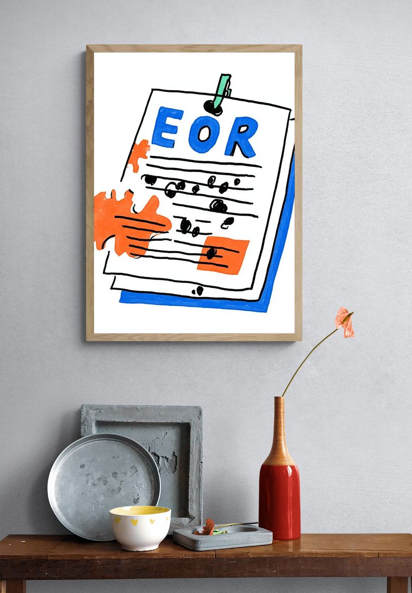 EOR Abstract Typography Poster. — room view 3
