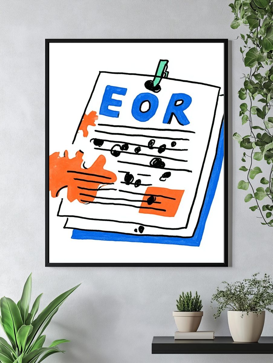 EOR Abstract Typography Poster. — room view 4