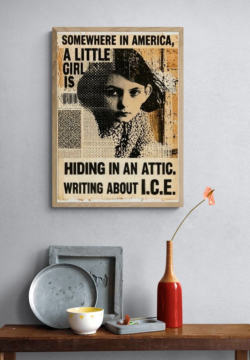 Somewhere in America Typography Poster. — room view 3