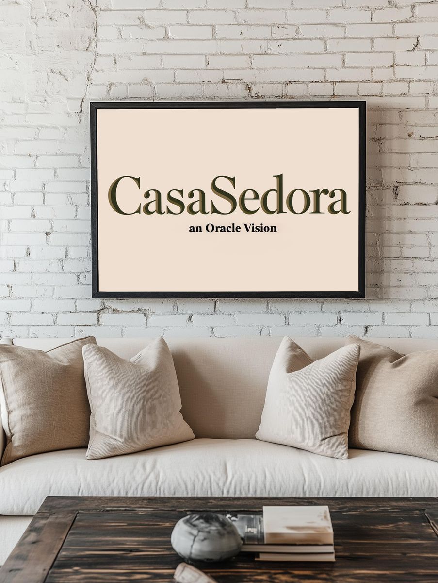 CasaSedora Typography Poster. room preview