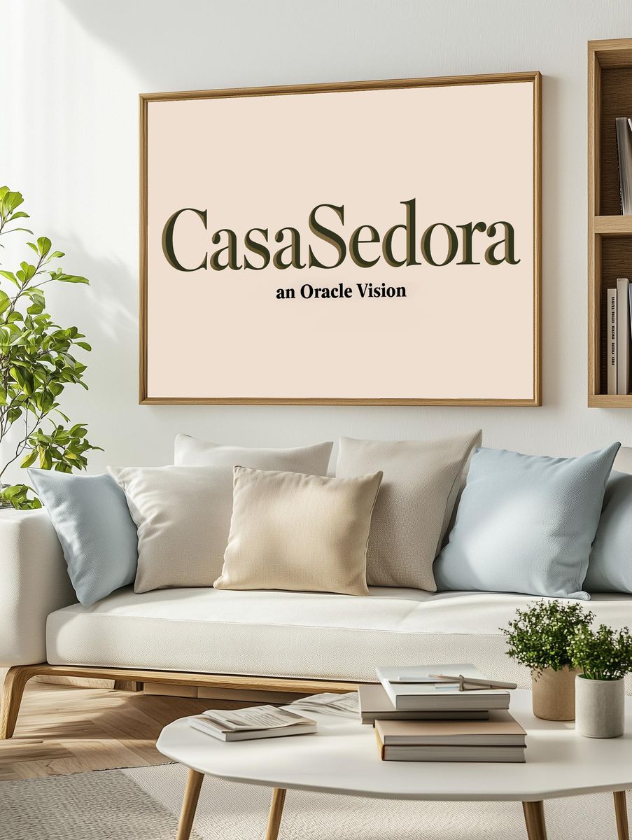 CasaSedora Typography Poster. — room view 2