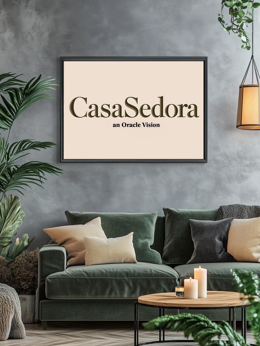 CasaSedora Typography Poster. — room view 4