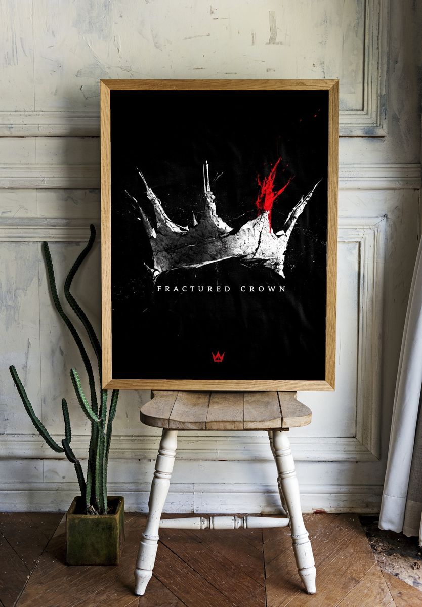 Fractured Crown Typography Print. — room view 1