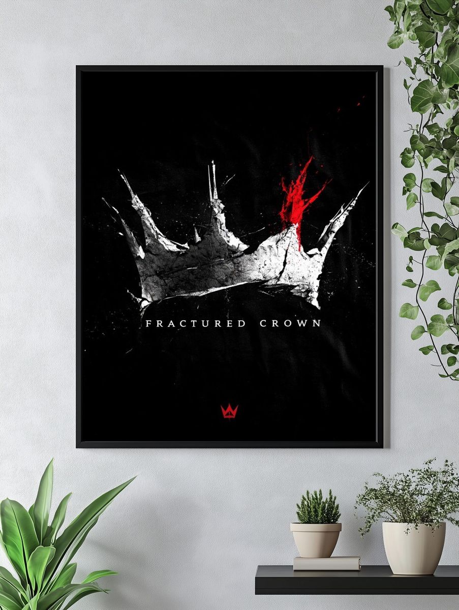 Fractured Crown Typography Print. — room view 4